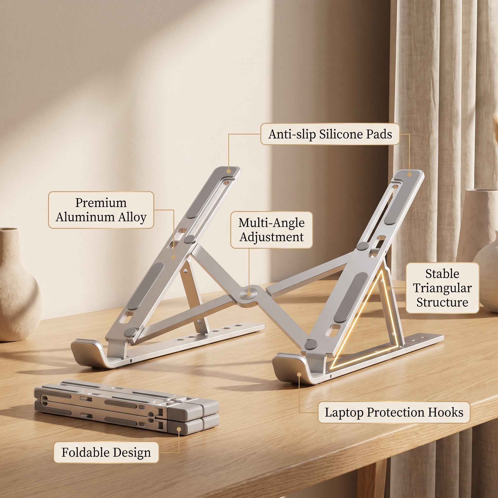 Kleva™ ErgoLift Aluminum Laptop Stand