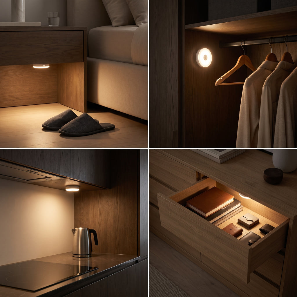 Smart Motion Sensor Cabinet Lights (Set of 2) – Rechargeable Wireless LED Night Lights