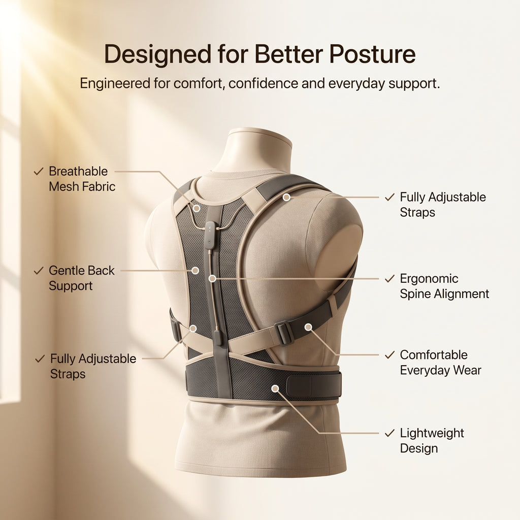 Smart Posture Corrector – Adjustable Back Support for Everyday Comfort