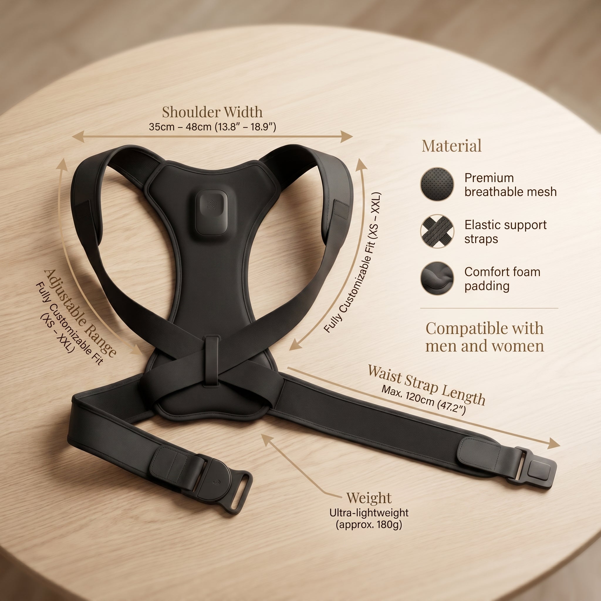 Smart Posture Corrector – Adjustable Back Support for Everyday Comfort