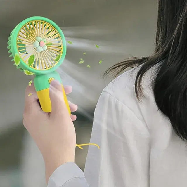 Portable Mini Handheld Fan - 3 Speed USB Rechargeable | Pocket-Size Cooling for Travel, Office, Outdoor | Quiet & Powerful